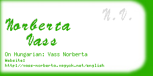 norberta vass business card